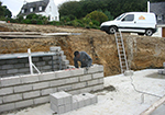 Réalisation des fondations à Saint-Aubin-sur-Scie